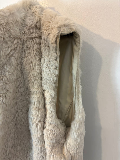 LAURÈL. Chaleco reversible pelo NATURAL