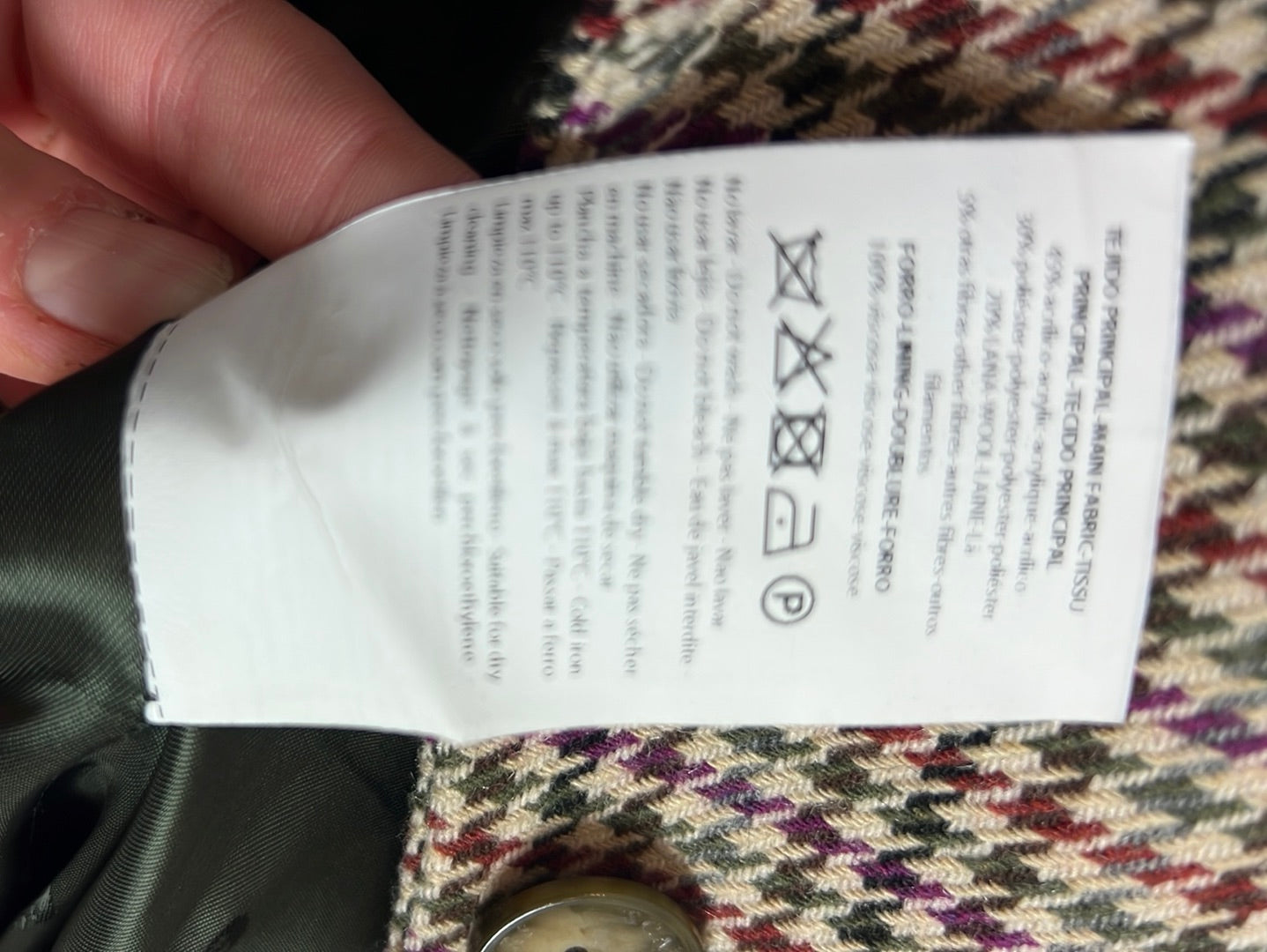 SCALPERS. Houndstooth blazer in TM colors