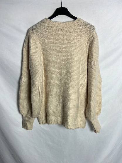 Y.A.S. Jersey beige bordados. TS (tara)