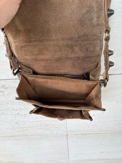 ZADIG & VOLTAIRE. Bolso piel vuelta marrón doble asa