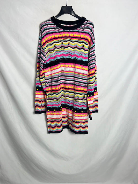 OTRAS. Vestido punto multicolor. T S/M