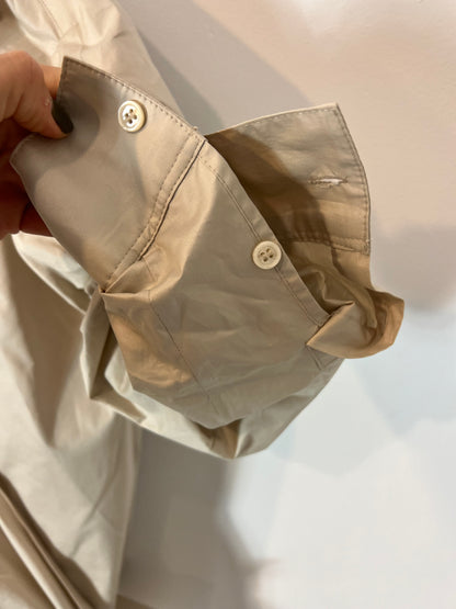 ZARA. Beige wrap blouse with sleeve detail. XS