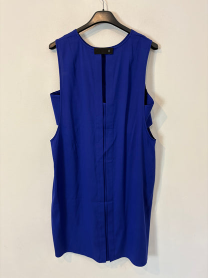 ALEXANDER WANG. Vestido seda azul aberturas