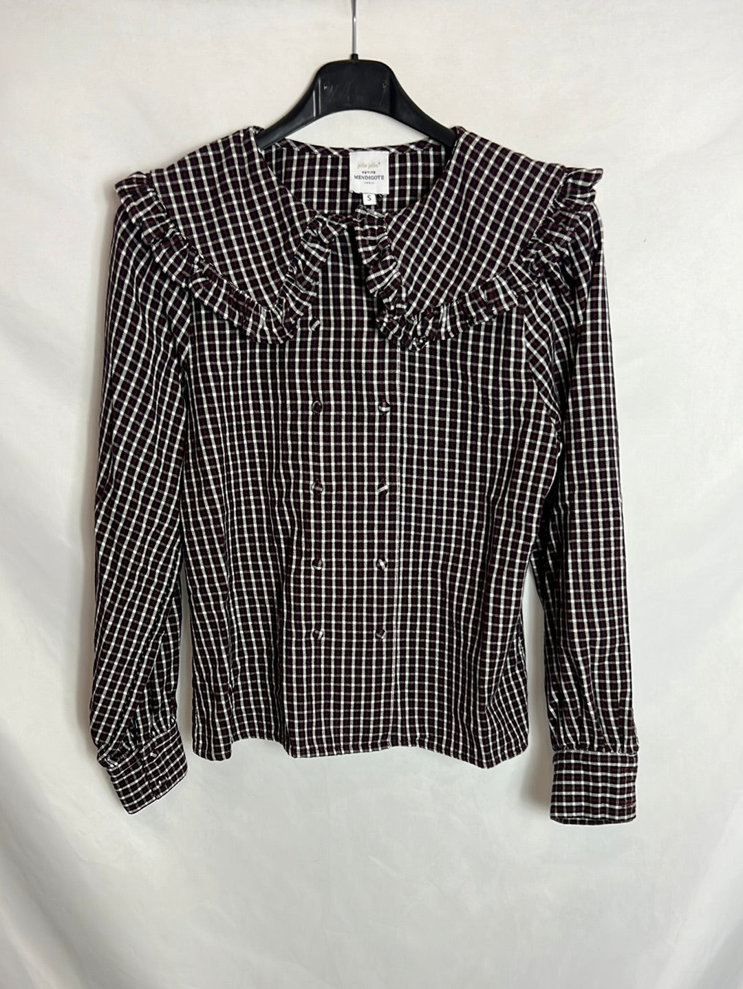 JOLIE JOLIE. Blusa cuadros doble botonadura . T S