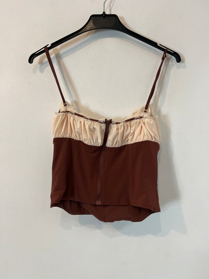 MISTRESS ROCKS. Top bicolor encorsetado T.s