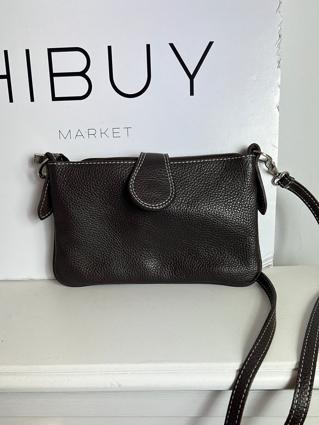 OTRAS. Bolso mini piel marrón