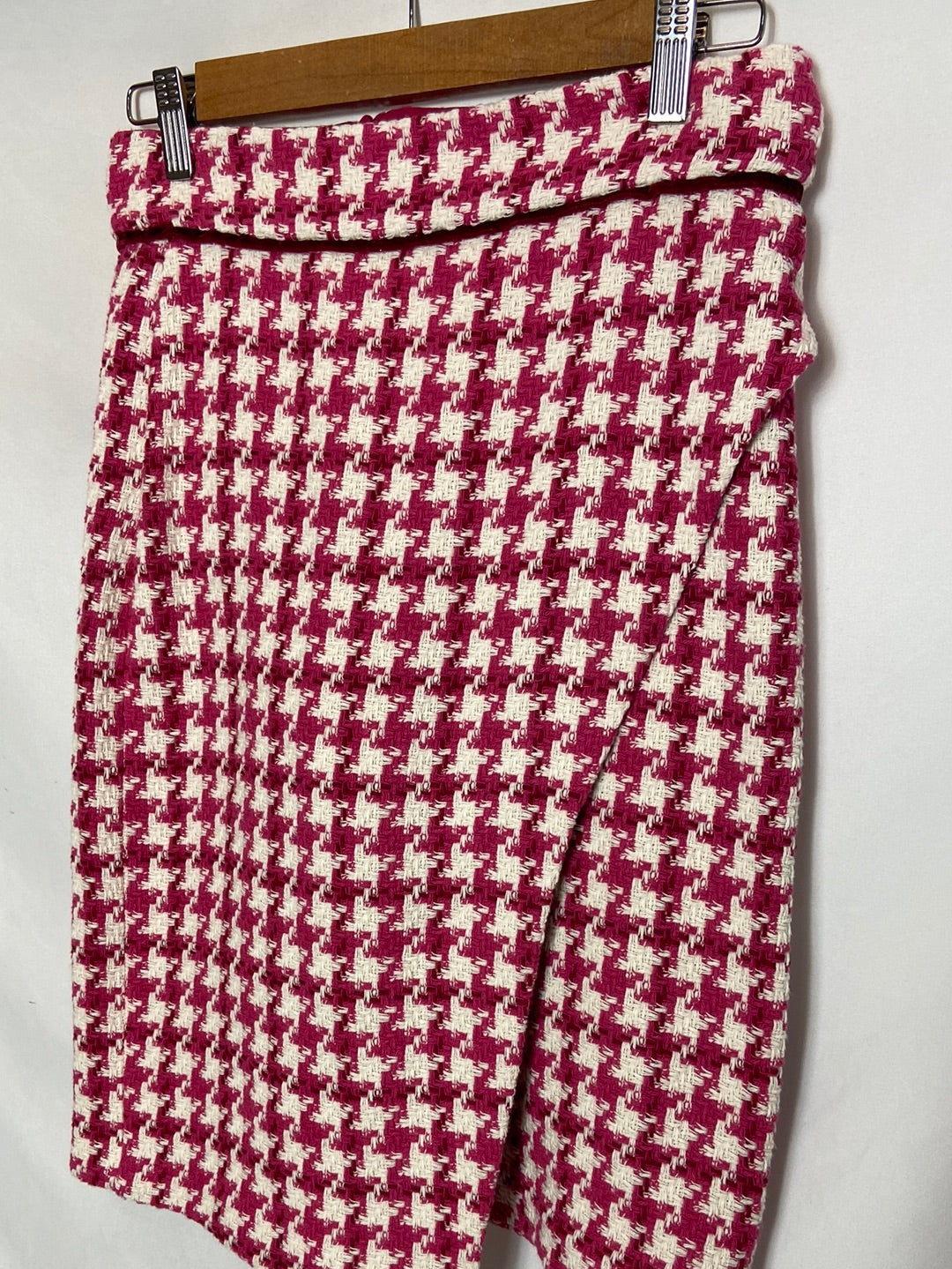 ZARA. Falda corta pata de gallo T. S