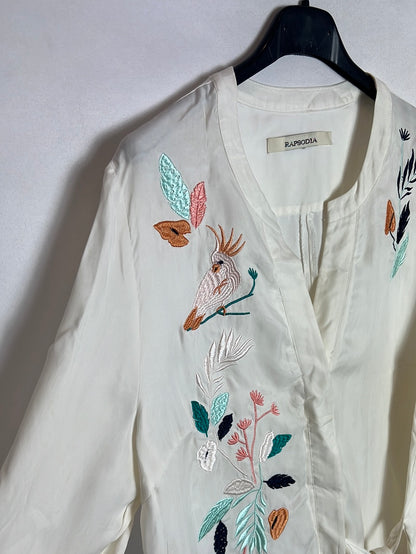 RHAPSODY. Embroidered wrap blouse T.xl