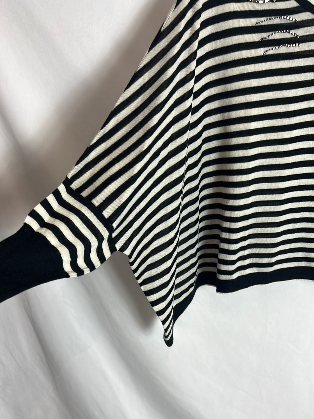 ERMANNO SCERVINO. Jersey rayas cashmere detalles. T S