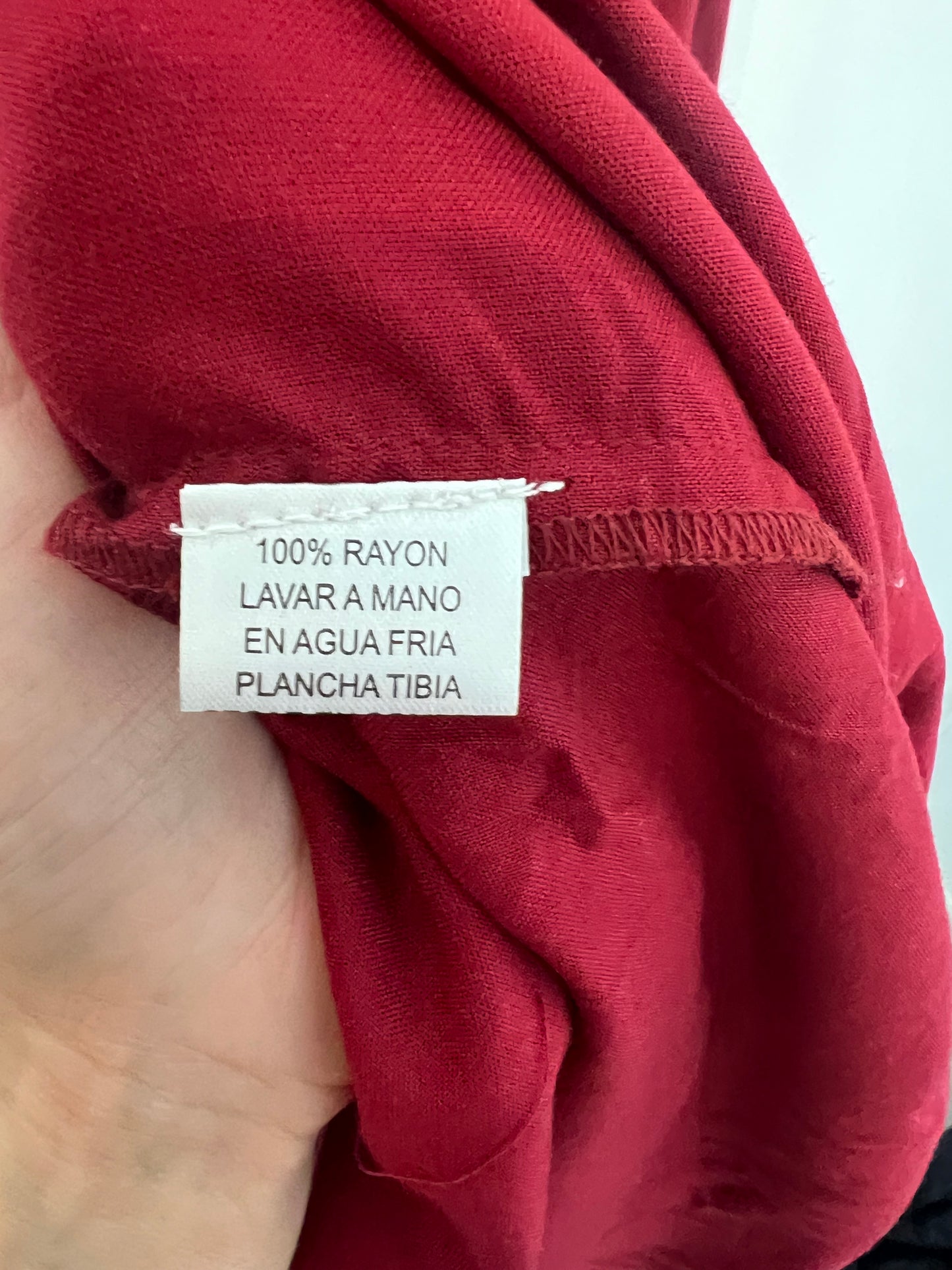 BUGANVILIA. Vestido fluido largo burdeos T.3xl