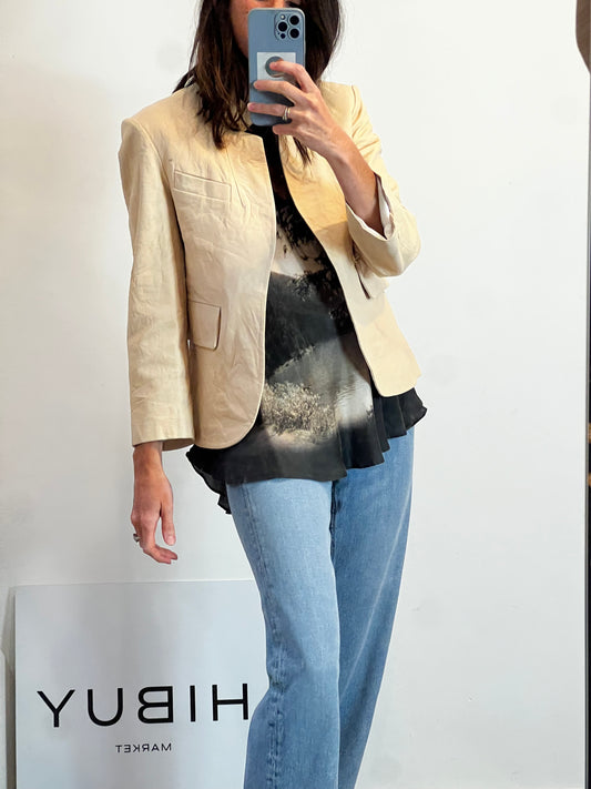 ZADIG & VOLTAIRE. Chaqueta piel beige claro