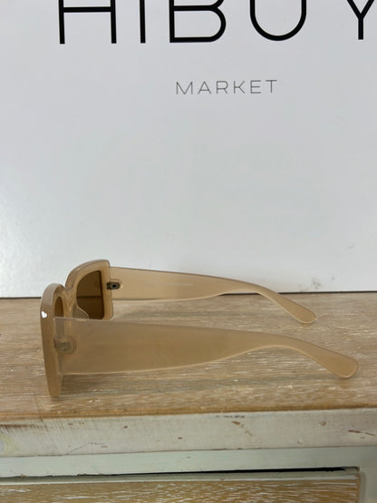OTRAS. Gafas de sol beige semitransparentes