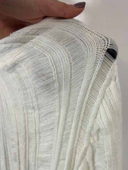 PAPERMAYO. White open knit dress Ts/m