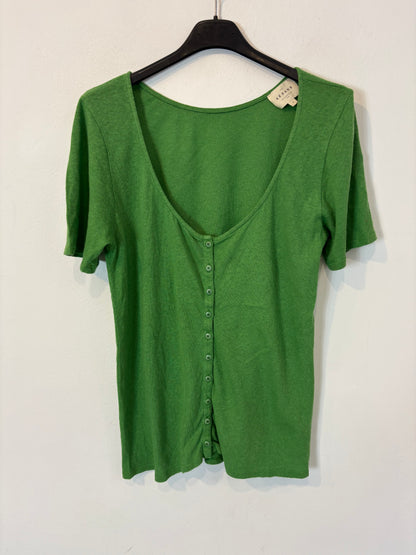 SÉZANE. Camiseta verde mezcla