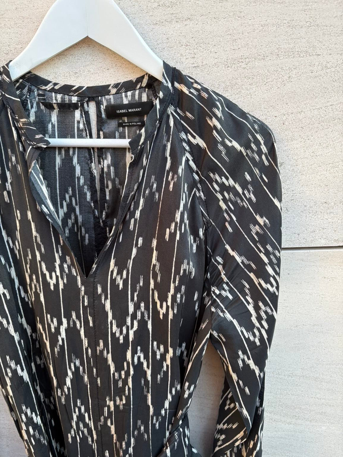 ISABEL MARANT. Vestido largo seda con cinturón