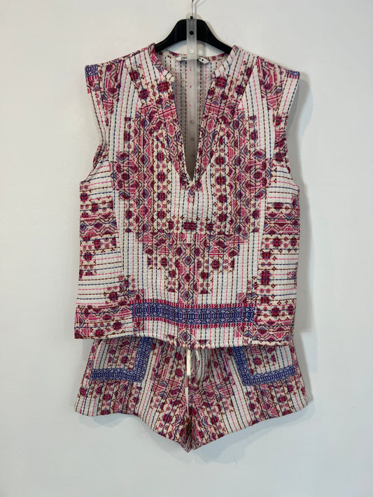 ZARA. Conjunto estampado textura. T M