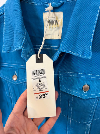 PINK WOMAN. Cazadora denim azul costuras (2 tallas disponibles)