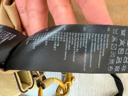 SANDRO. Bolso beige piel doble textura