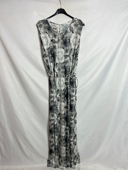 ACNÉ. Vestido largo grises fluido. T M
