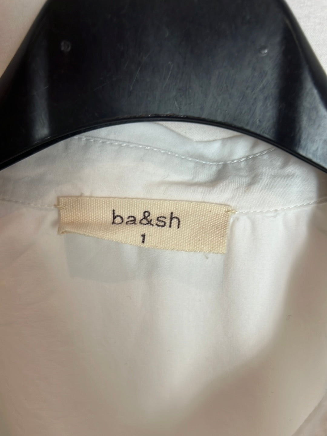 BA&amp;SH. White flounced shirt. Size 1(S)