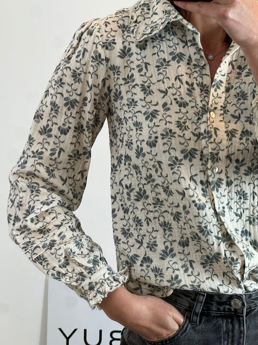 INTROPY. Printed texture blouse. T.S.