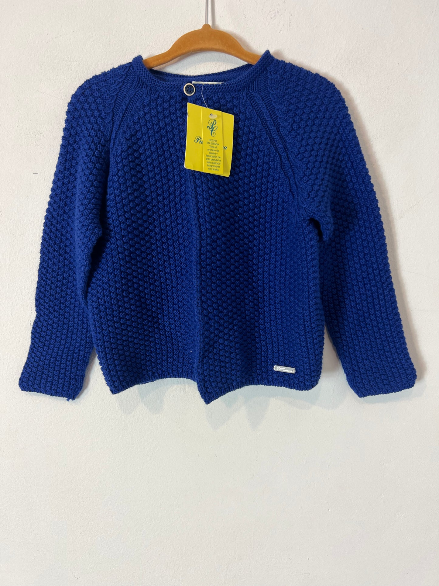 PILI CARRERA. Chaqueta punto azul. T 2 años