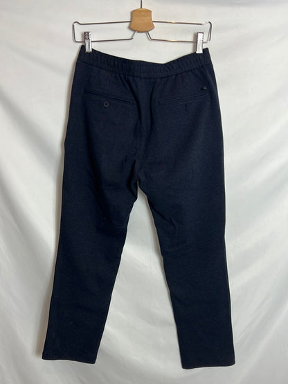 MASSIMO DUTTI. Pantalón azul estilo jogger. T S