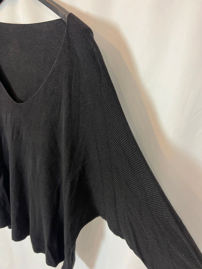 OTRAS. Jersey negro fluido TU(S)