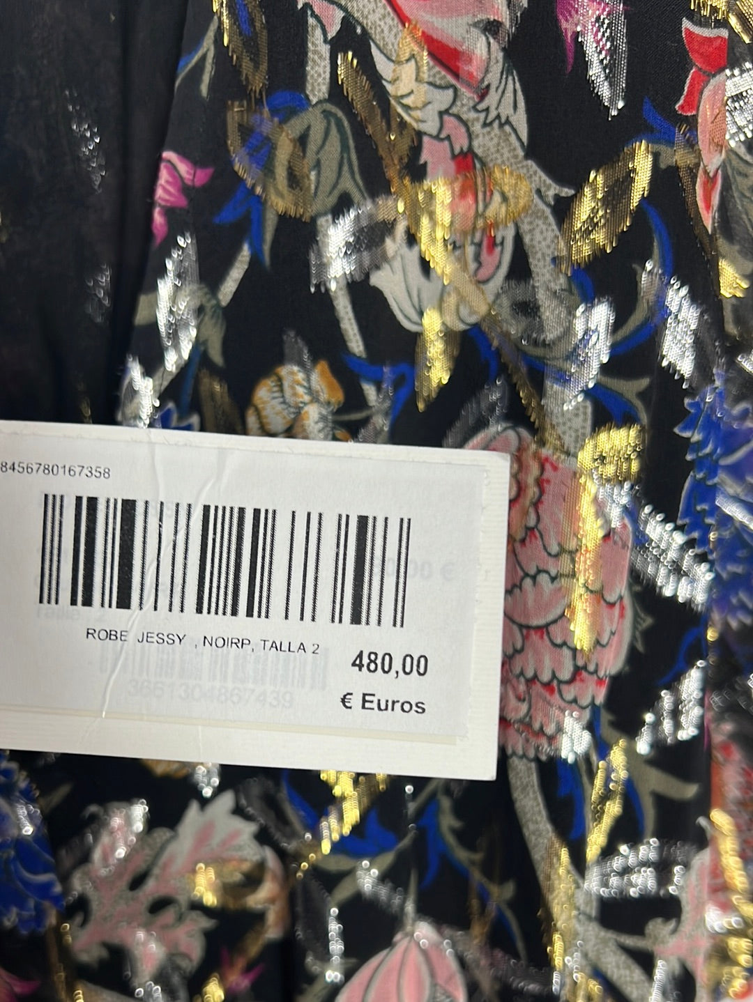 BA&SH. Vestido largo estampados brillo. T 2(M)