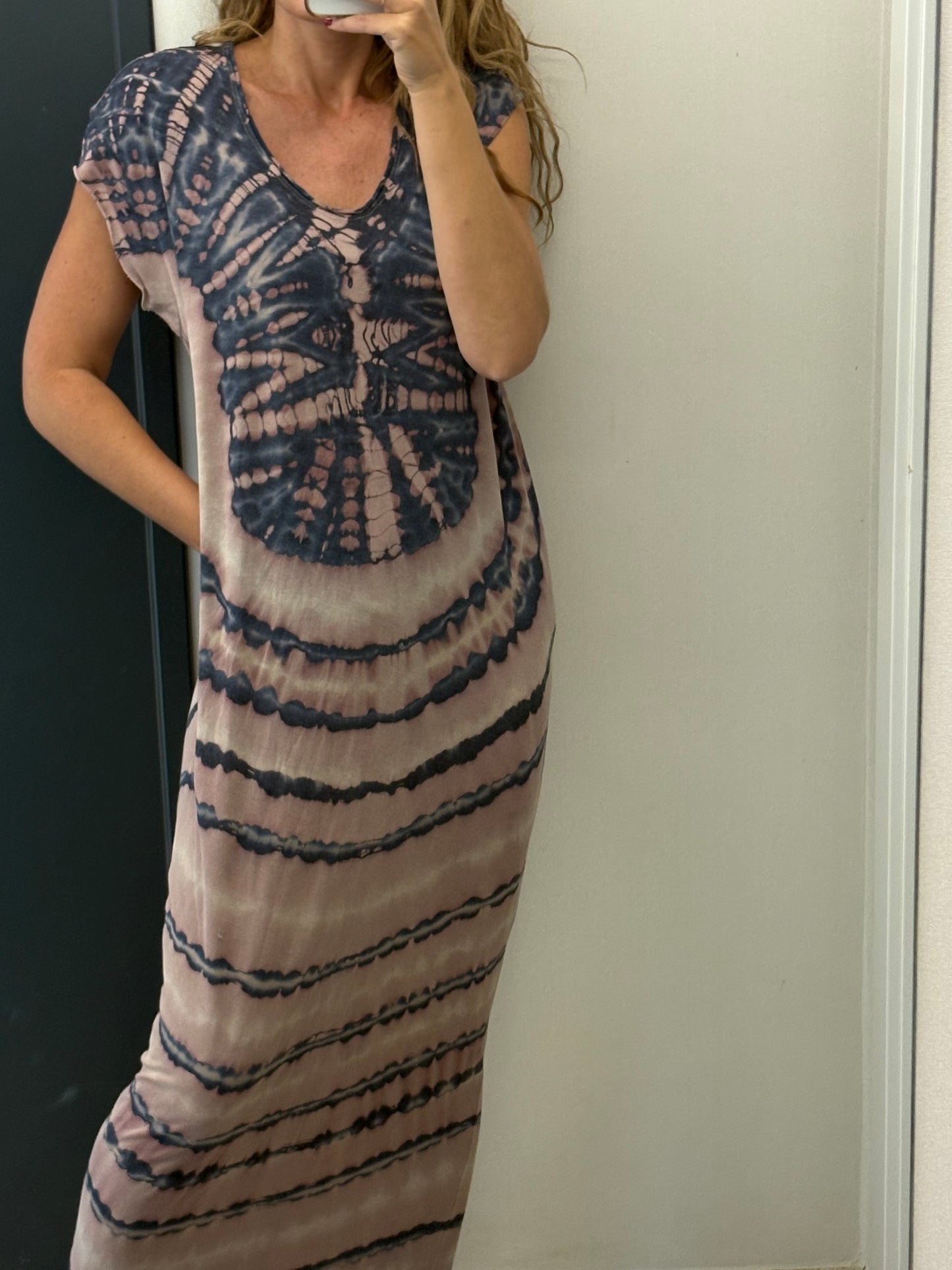 RAQUEL ALLEGRA. Vestido maxi algodón tie dye