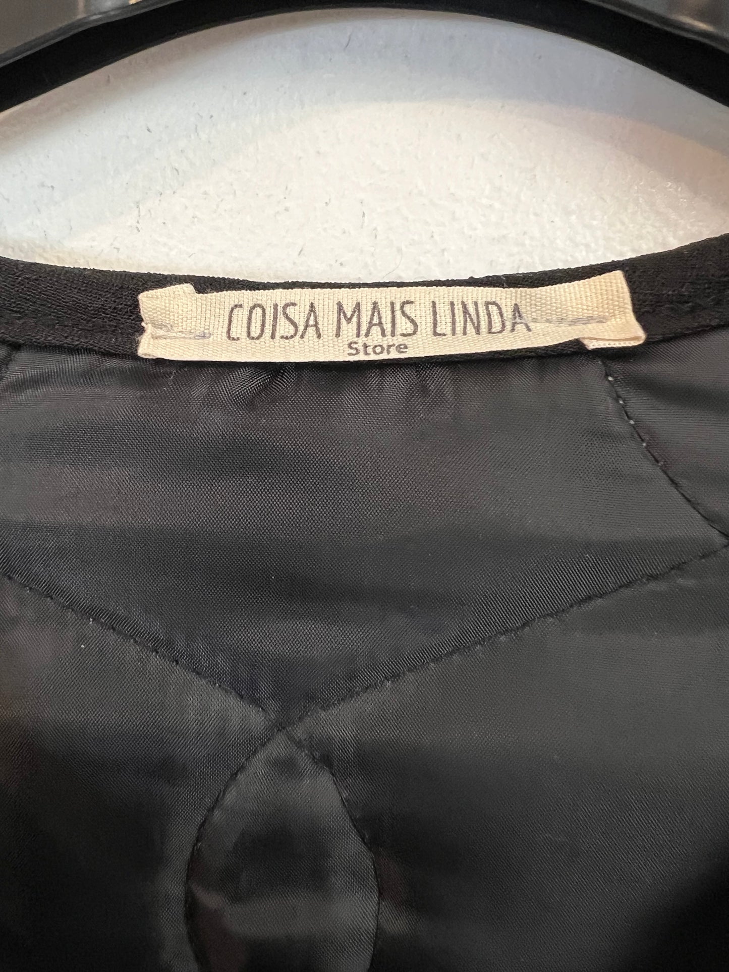 COISA MAIS LINDA. Chaqueta negra terciopelo  T.u(S/M)