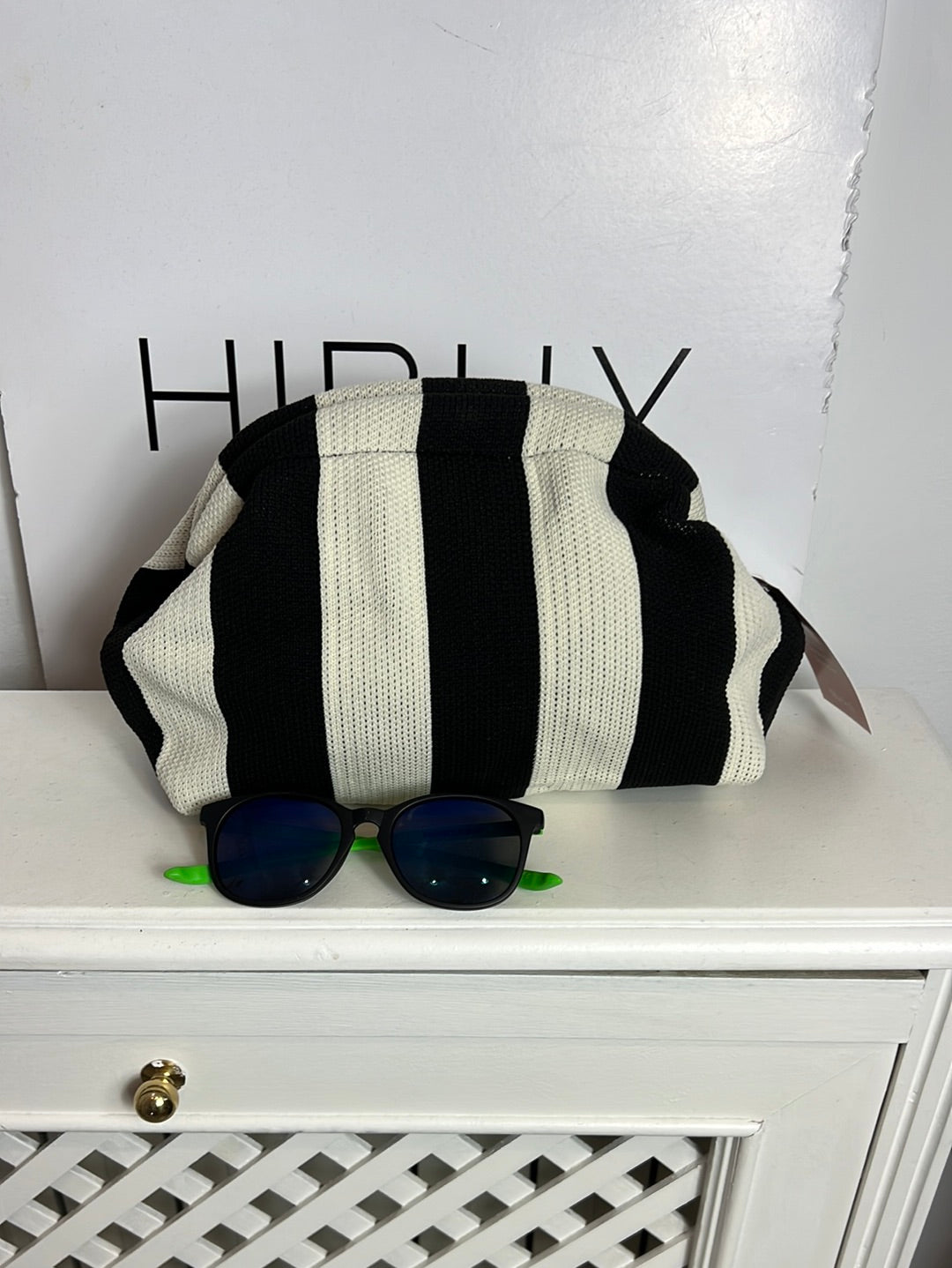 MARIETH. Bolso de mano rayas