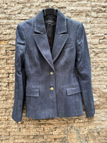 ZARA. Blazer denim costuras