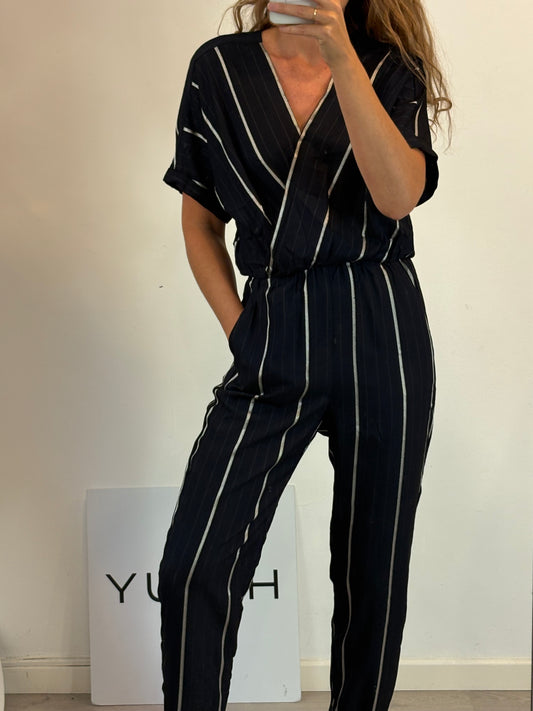 MAJE. Striped jumpsuit size 40