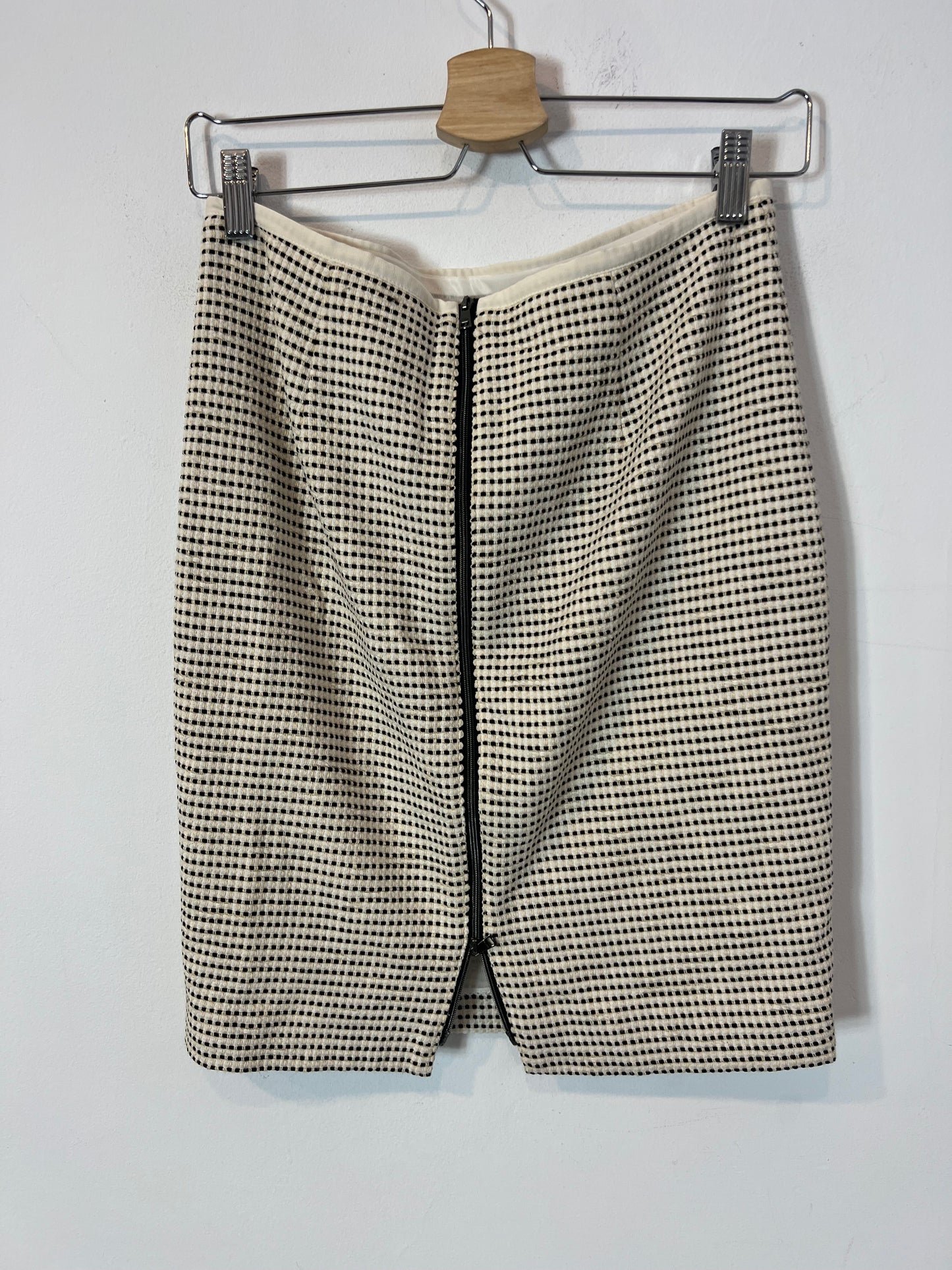 MARCCAIN. Falda beige textura T.1(s)