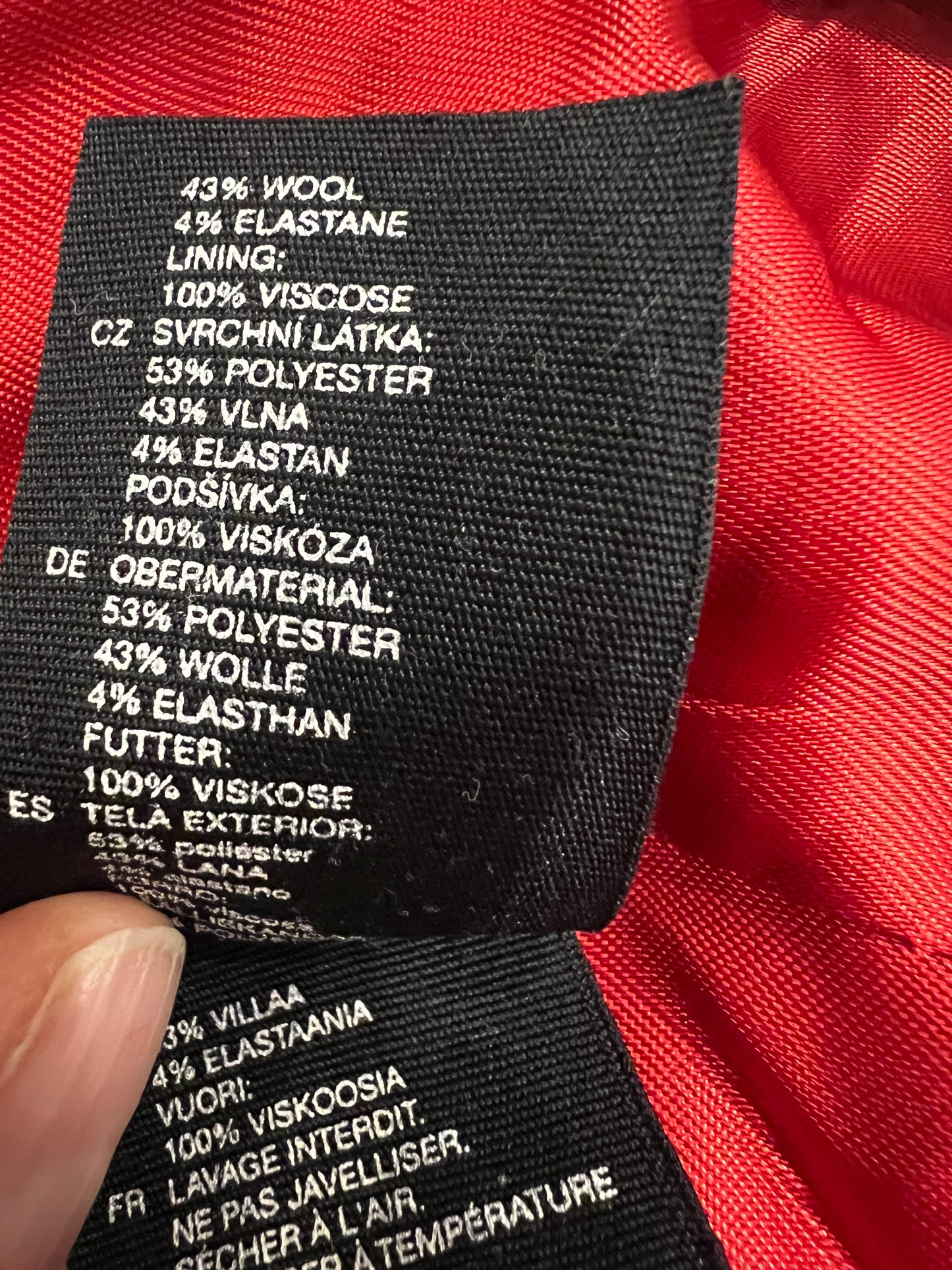 &amp;OTHER STORIES. Red double-breasted blazer with wool S 36