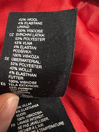 &amp;OTHER STORIES. Red double-breasted blazer with wool S 36