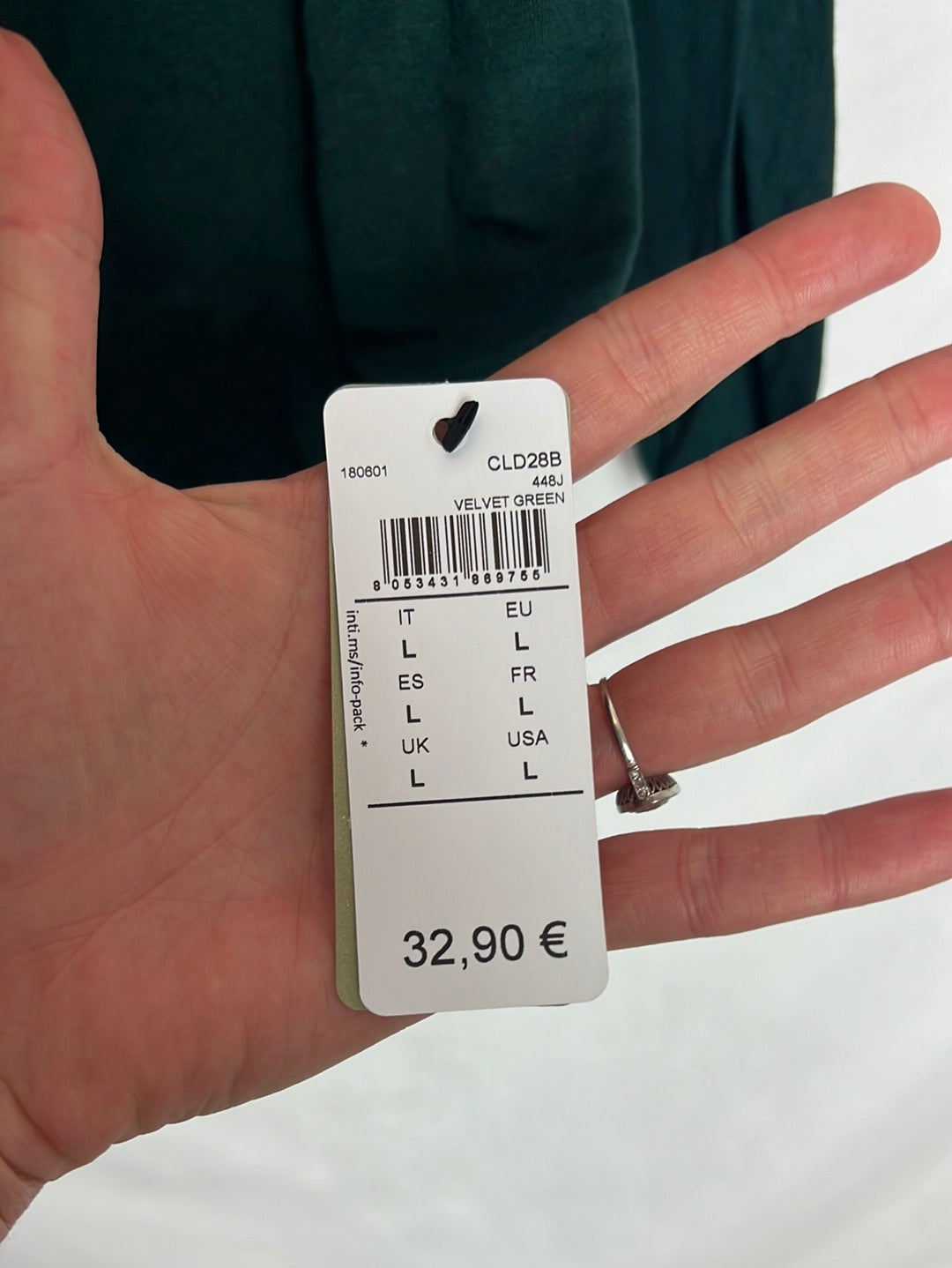 INTIMISSIMI. Tl green t-shirt