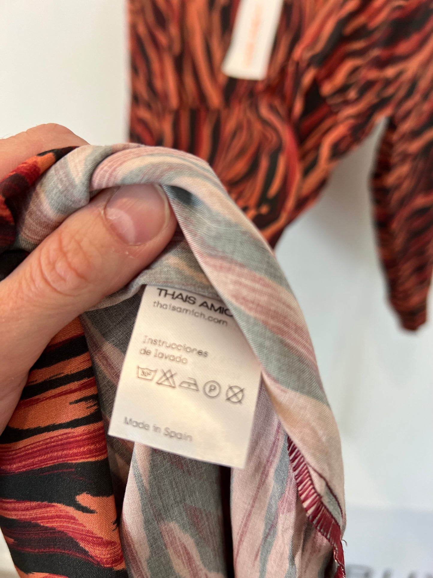 THAIS AMICH. Vestido largo estampado T.xs\s