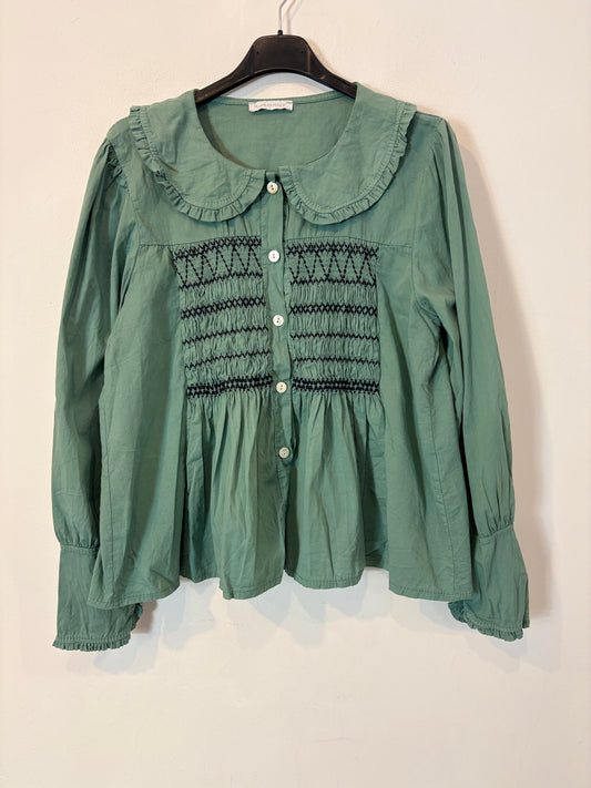 Blusa verde nido de abeja