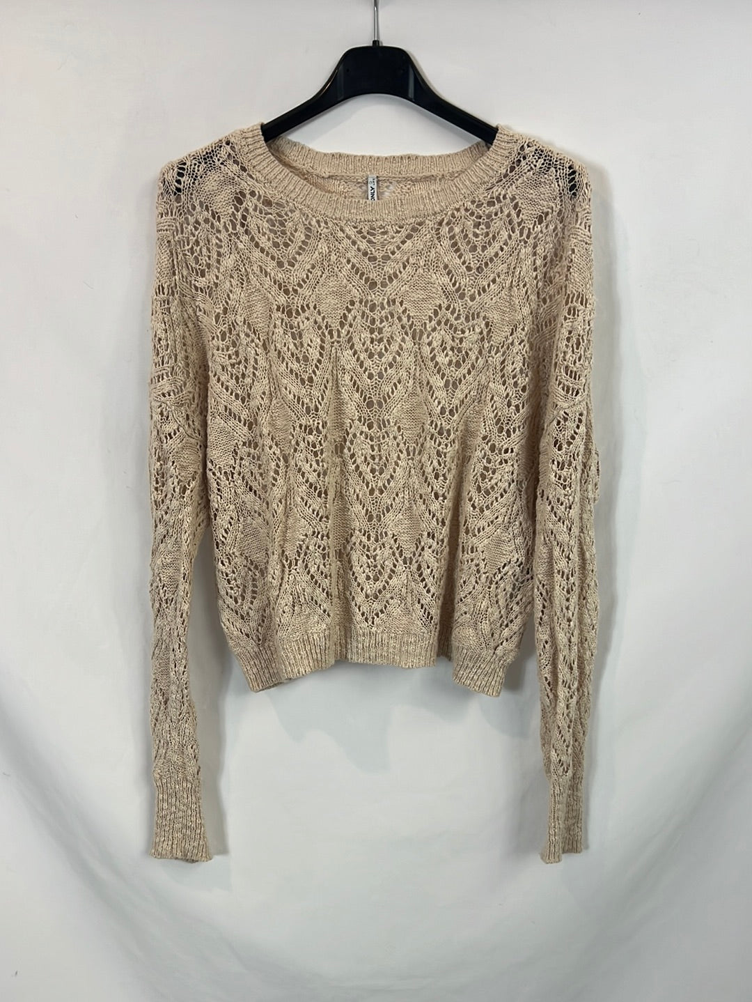 ONLY. Jersey beige troquelado T.s