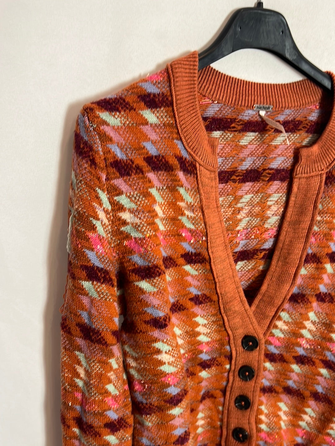 FREE PEOPLE. Multi color cardigan. T.S.