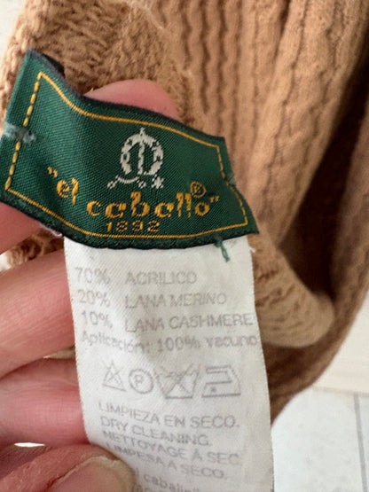 EL CABALLO. Bufanda camel mezcla