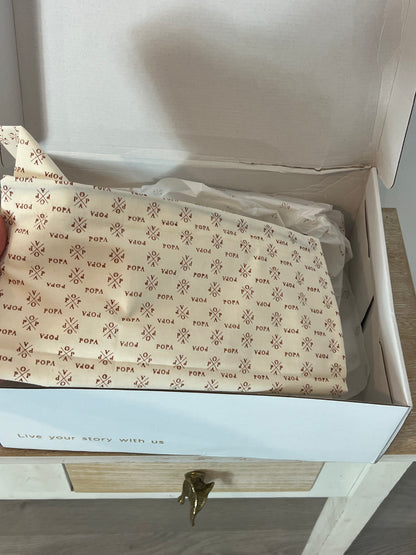 POPA. Beige leather wedges size 38