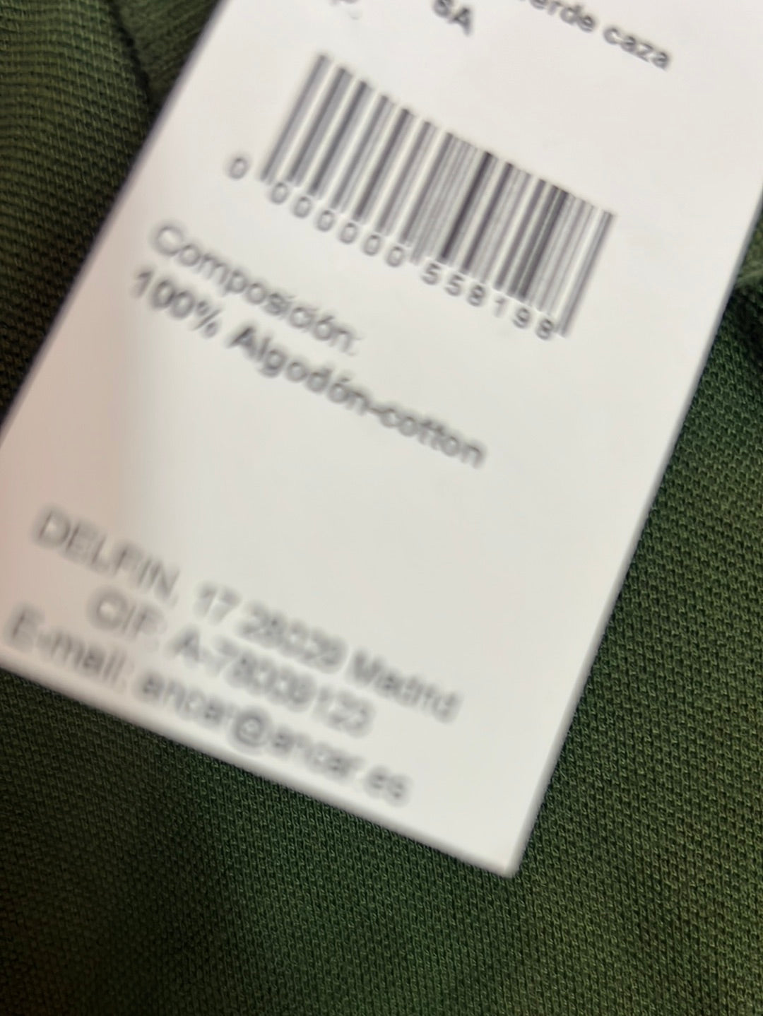 ANCAR. Classic long-sleeved hunting green polo shirt