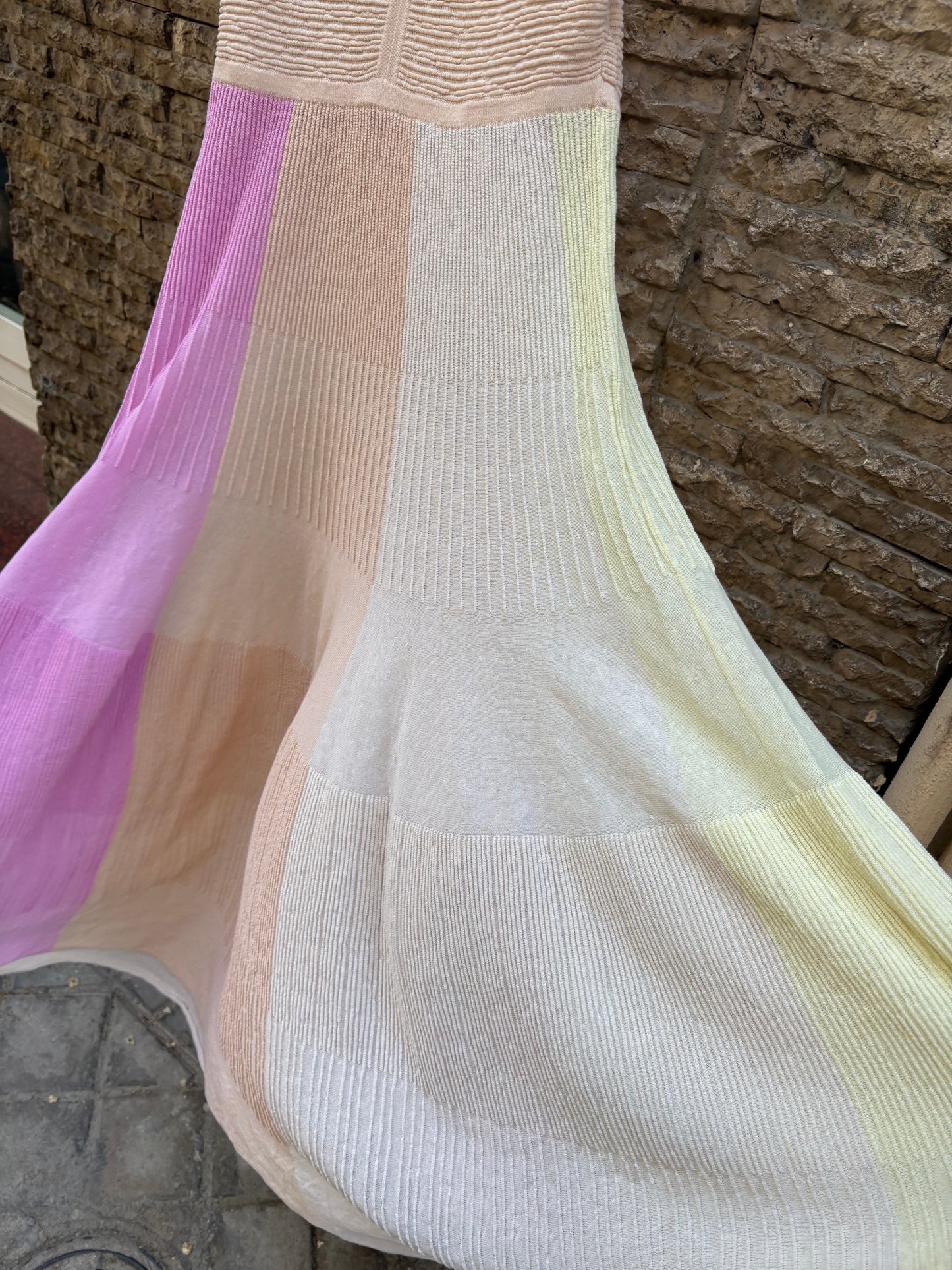 SITA MURT. Vestido midi textura tonos pastel