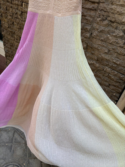 SITA MURT. Vestido midi textura tonos pastel