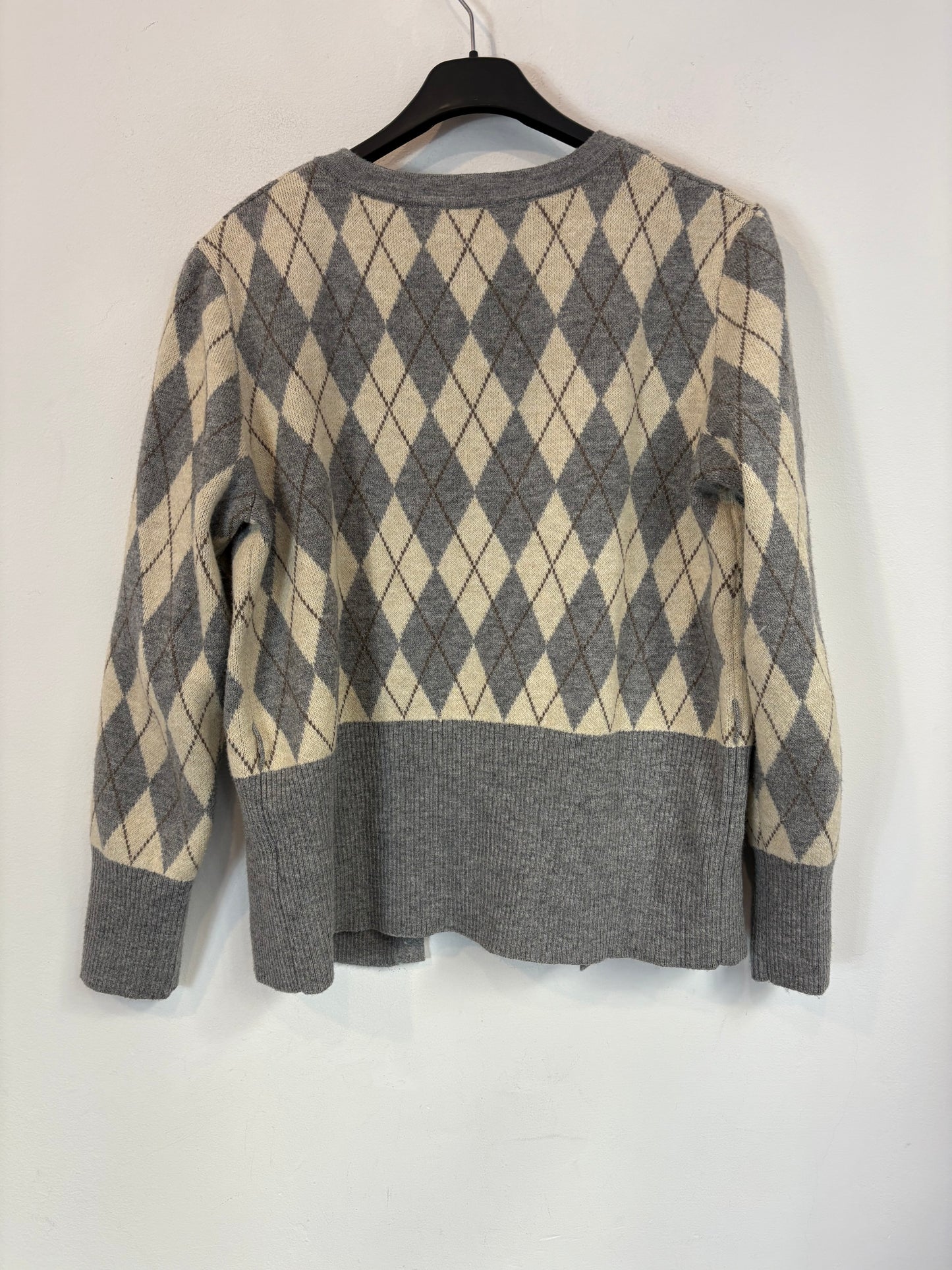 ZARA. Chaqueta rombos con lana