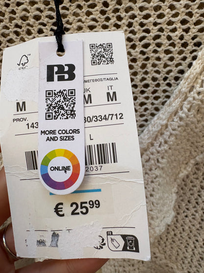 Top beige croché
