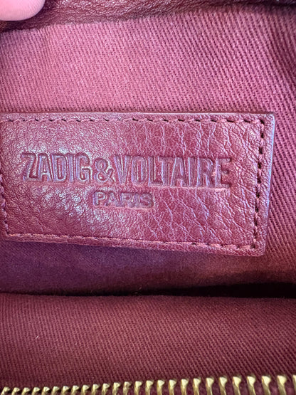 ZADIG&VOLTAIRE. Bolso burdeos piel